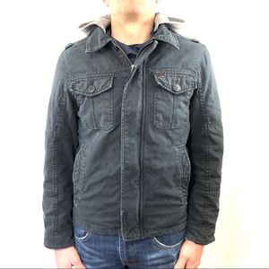Levi’s Men’s Navy Military Jacket with Hood Size S